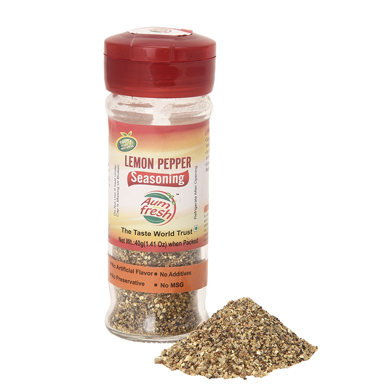 Lemon Pepper Seasoning - Aum Fresh - 40gm