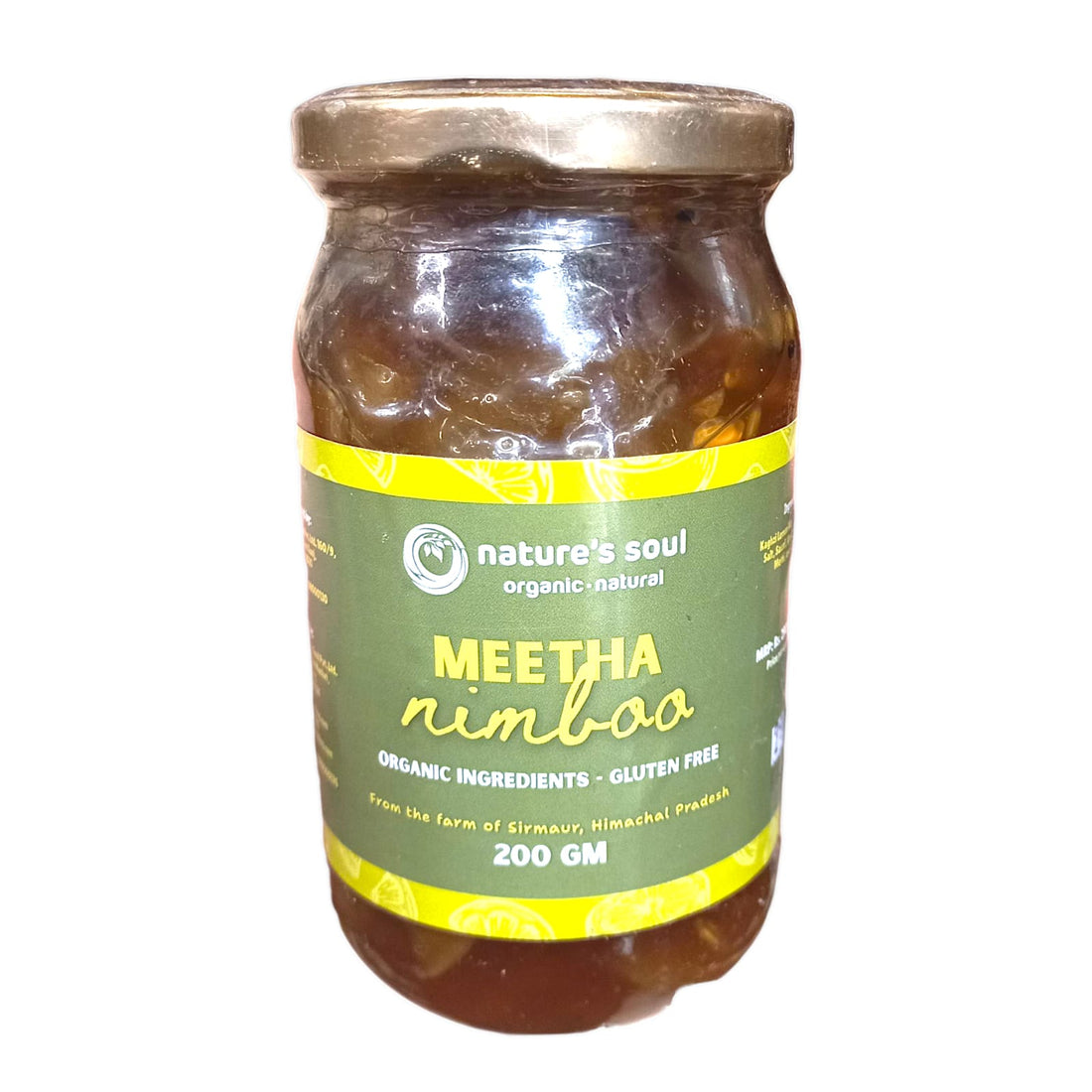 Pickle | Lemon Pickle - Meetha Nimboo - (Sirmaur, Himachal Pradesh) - Made With Organic Ingredients - Gluten Free - Nature&