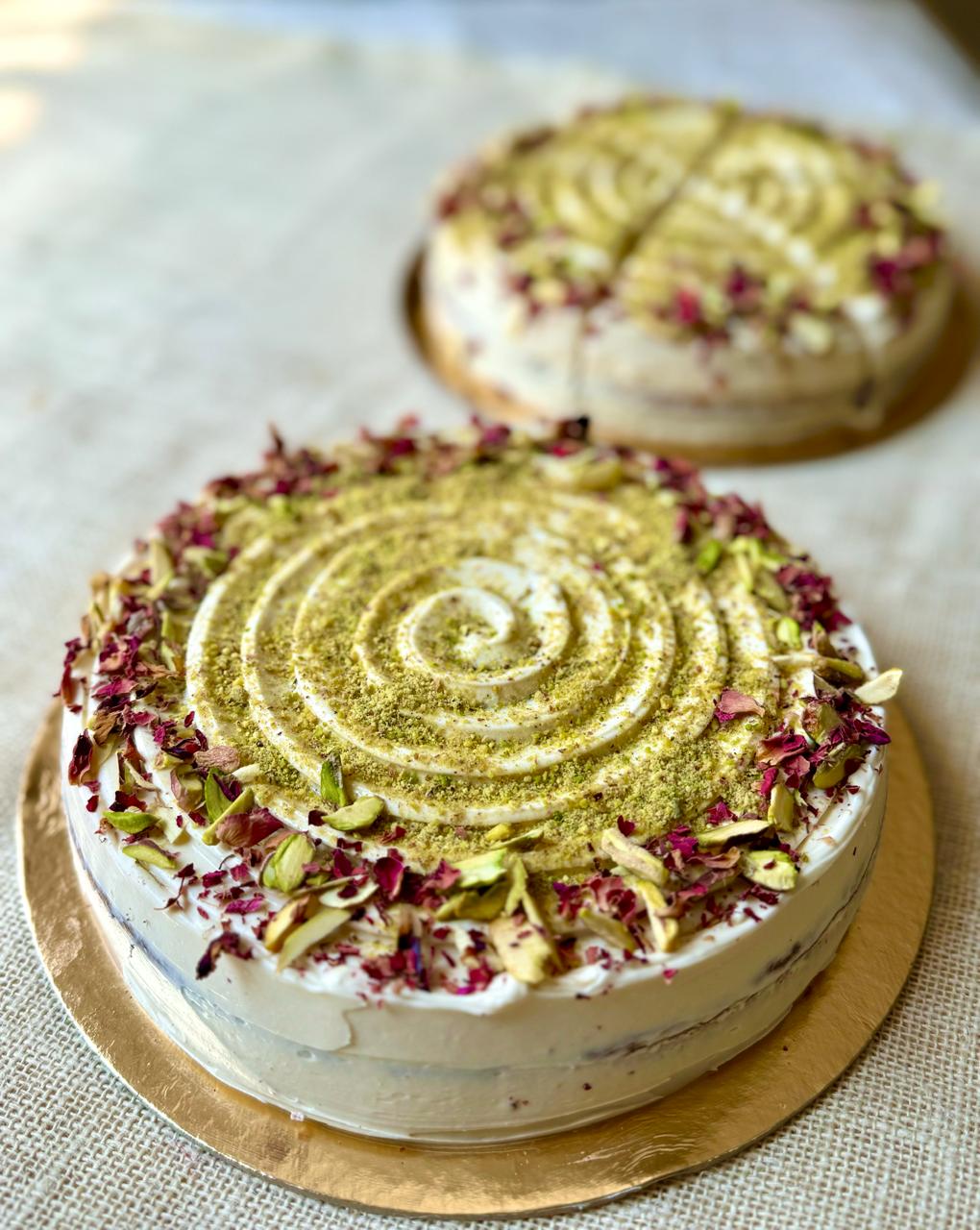 Cake | Lemon Rose & Pistachio - Vegan, Gluten Free & Refined Sugar Free - Nature&