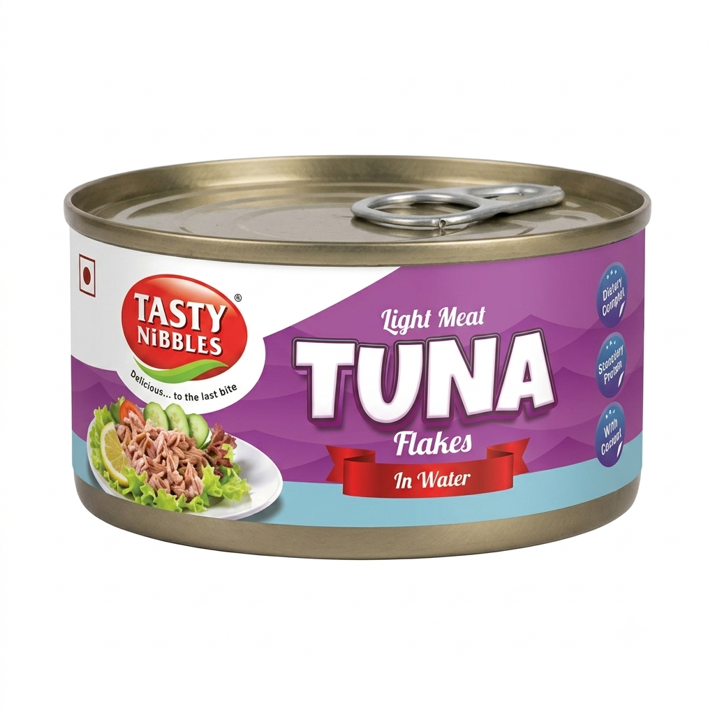 Light Meat Tuna Flakes In Water - Tasty Nibbles - 185gm