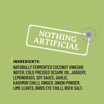 Lime Leaf + Lemongrass (Citrusy Spicy Sweet)- Stir Fry Sauce - Grill, Salad, Curry - Natural - Indian  - No Refined Sugar &amp;amp; No Bad Oil - Boombay - 250gm