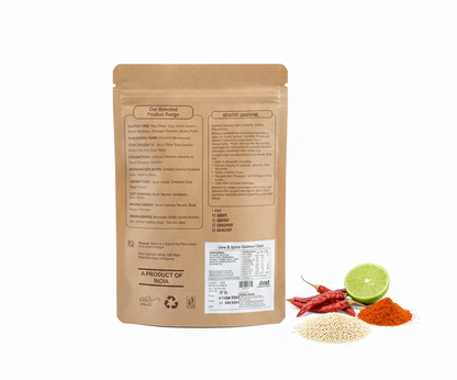 Chips| Lime &amp; Spice Quinoa Chips - Delicious Guilt Free , Vegan -Crispy, Crunchy Protein Rich Treat- Zero Cholesterol- No Trans Fat - No Preservative- High Energy -  Healthy Delicacy-210gm