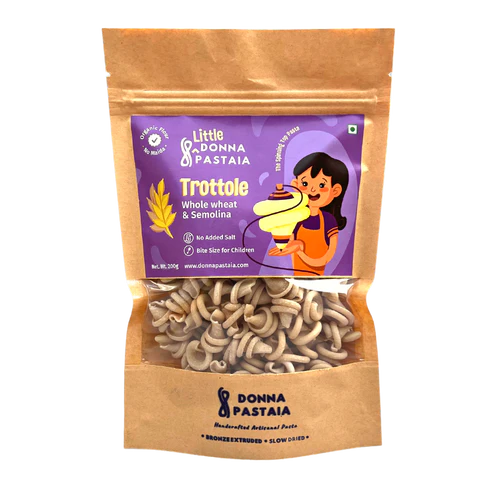 Pasta | Little Whole Wheat & Semolina (Trottole) - No Added Salt - Donna Pastaia - 200gm