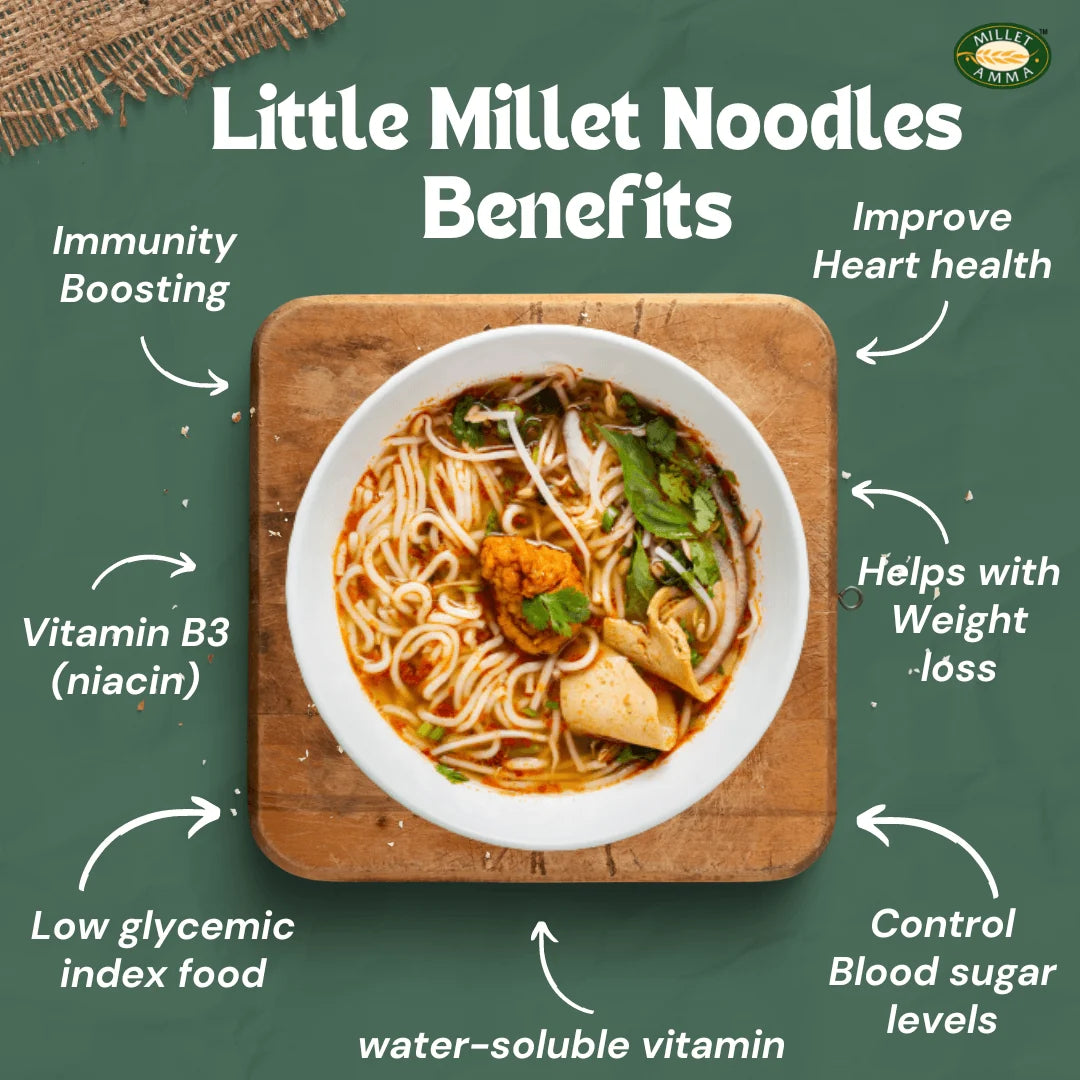 Noodles | Little Millet Hakka Noodles -No Preservative- Millet Amma- 175gm