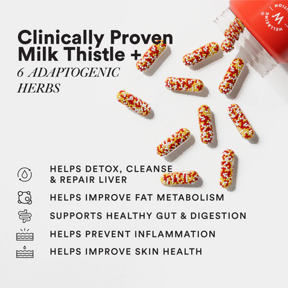 Slow – Liver Detox – Milk Thistle, Arjuna &amp;amp; Berberry - A Time Conscious Supplement In MCT Oil - Gently Cleanse &amp;amp; Regulate The Liver - Slow Release, Plant Base, No Wheat, No GMO &amp;amp; Nutri Science – Wellbeing Nutrition – 60 Capsules