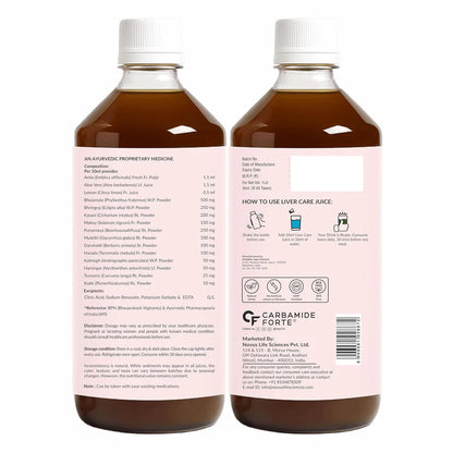 Liver Care Juice – Ayurvedic Heart &amp; Lipid-No Added Sugar-Carbamide Forte-1000ml