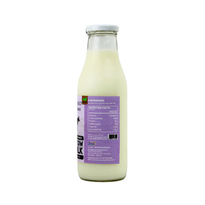 A2 Cow Milk | Low Fat – Free Range &amp; Hormone – Free Cows – Courtyard Farms – 500ml