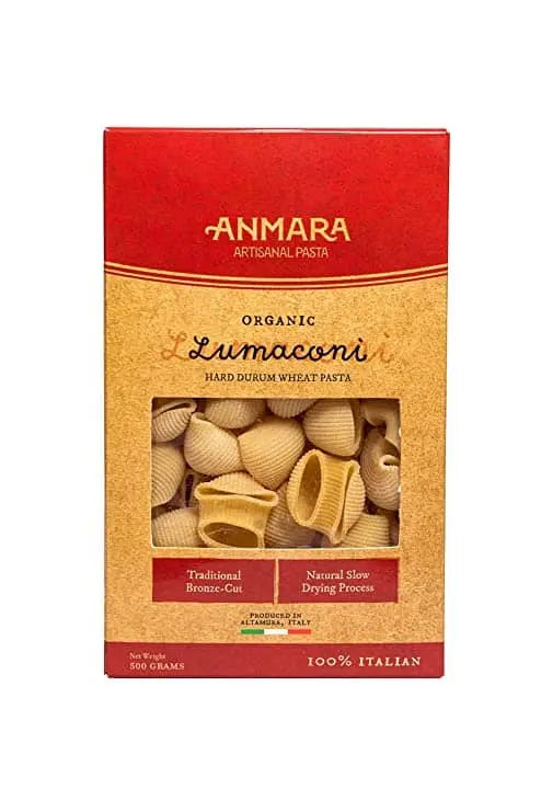 Pasta | Lumaconi Hard Durum Wheat Pasta - Organic - Italy - Anmara – 500gm