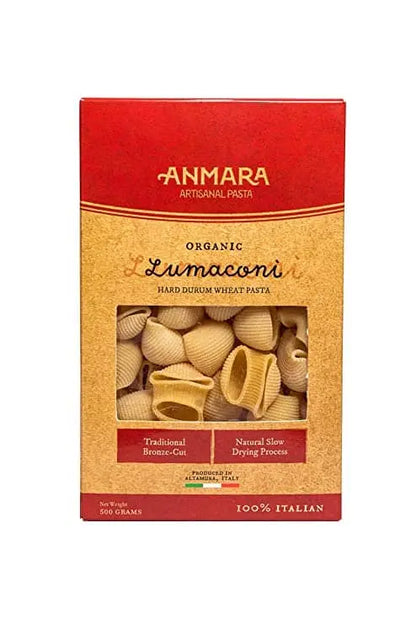 Pasta | Lumaconi Hard Durum Wheat Pasta - Organic - Italy - Anmara – 500gm