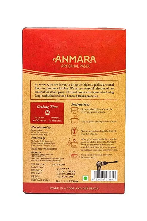 Pasta | Lumaconi Hard Durum Wheat Pasta - Organic - Italy - Anmara – 500gm