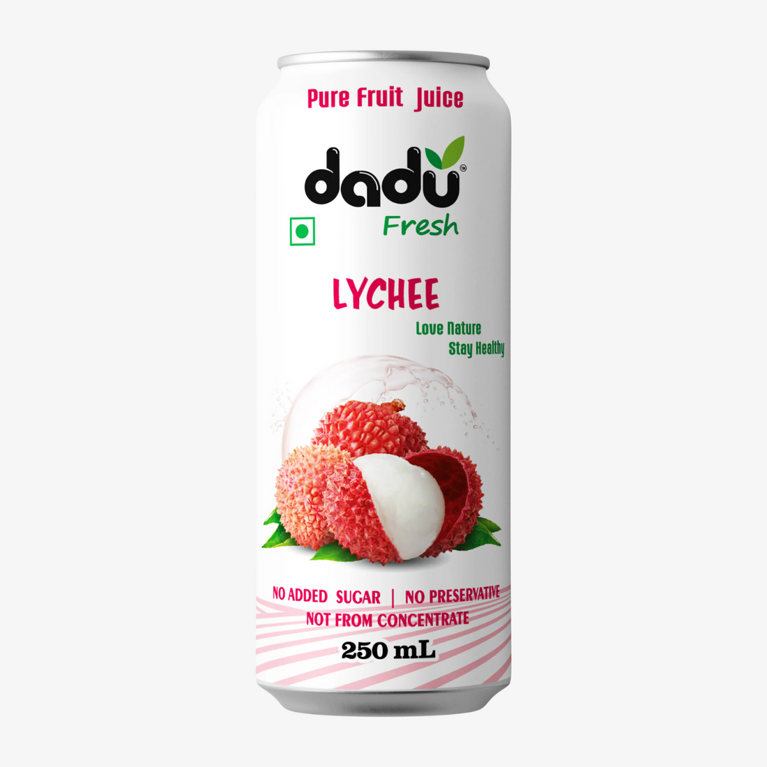 Juice | Lychee Juice - No Added Sugar, No Preservatives & No Concentrate - Dadu Fresh - 250ml