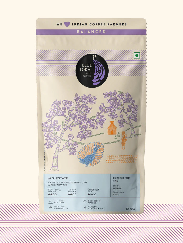 Coffee | M.S Estate (Coffe Filter) – Orange Marmalade – Dried Dates – Earl Grey Tea – No Added Preservatives, Additives &amp; No Added Flavouring – Blue Tokai – 250gm