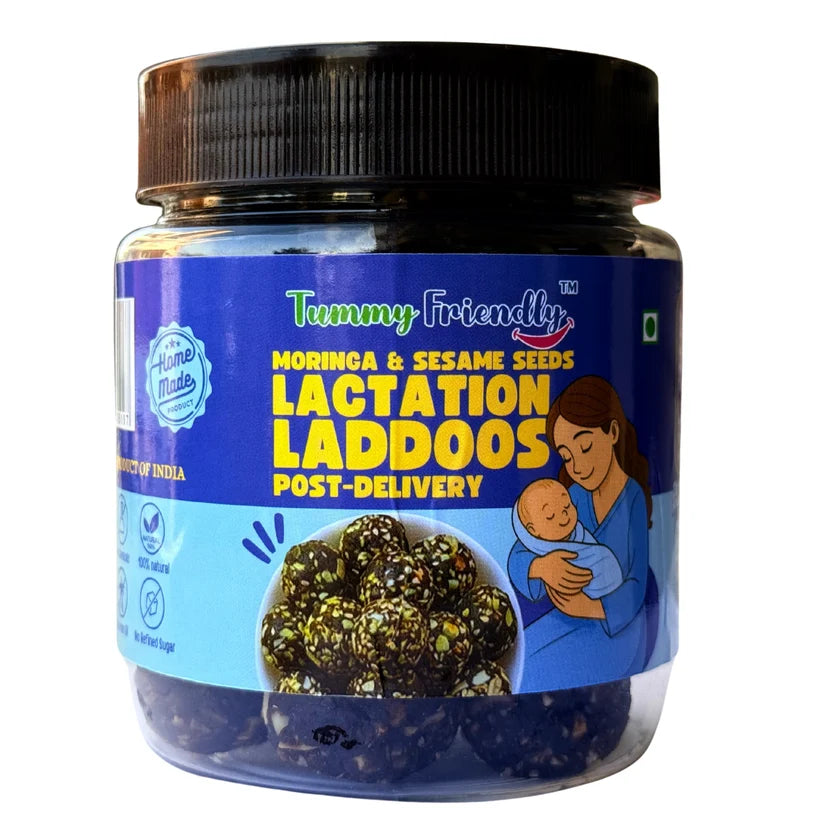 Laddus | Lactation Laddoos ( Moringa &amp; Sesame Seeds ) - Dry Fruit Laddus - Home Made - No Chemical, No Palm Oil &amp; No Added Sugar - Tummy Friendly - 250gm