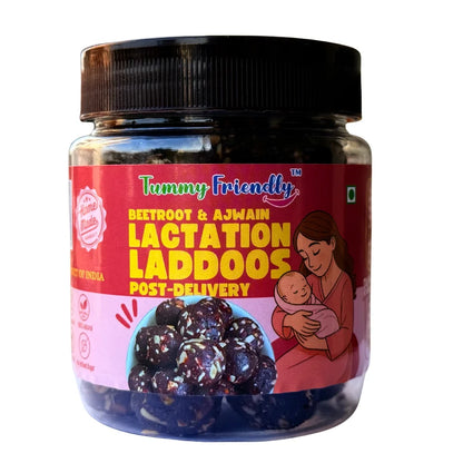 Laddus | Lactation Laddoos ( Beetroot &amp; Ajwain )- Dry Fruit Laddus - Home Made - No Chemical, No Palm Oil &amp; No Added Sugar - Tummy Friendly - 250gm