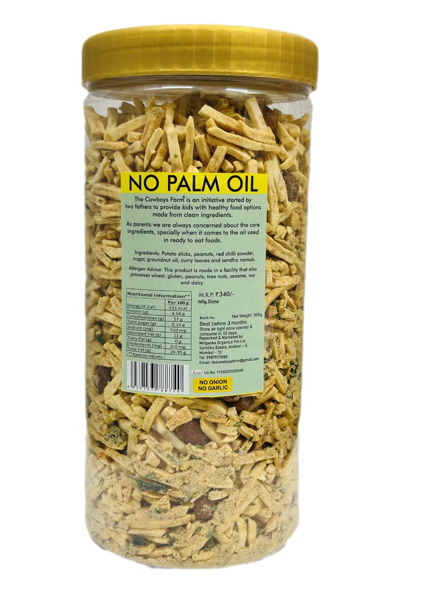 Masala Potato Sali - Upwas (Fasting) Special Snacks - Navratri Special Snacks -  No Onion, No Garlic-No Palm Oil, No Msg &amp; Preservatives Free – The Cow Boys Farm - 300gm