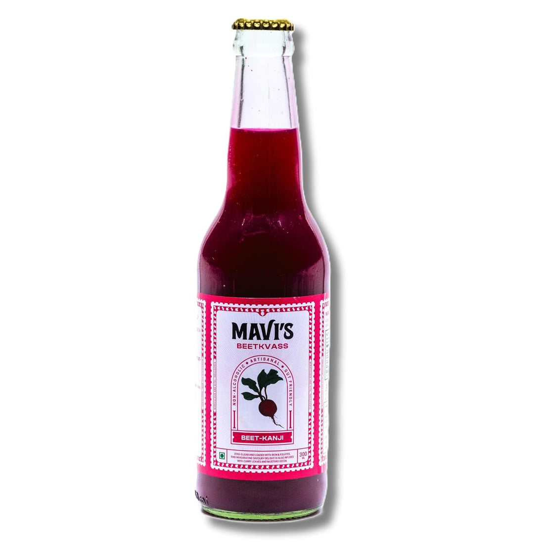 BeetKvass  | Beet-Kanji - Non Alcoholic - Vegan, Gut Friendly, No Added Flavours &amp; No Preservatives - MAVI’s - 300ml