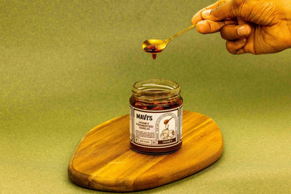 Fermented Garlic | Honey Fermented Garlic  - Savoury, Sweet, Juicy And Earthy - Vegan, No Added Vingear, Flavours &amp; No Preservatives - MAVI’s - 200gm