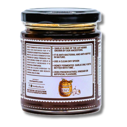 Fermented Garlic | Honey Fermented Garlic  - Savoury, Sweet, Juicy And Earthy - Vegan, No Added Vingear, Flavours &amp; No Preservatives - MAVI’s - 200gm