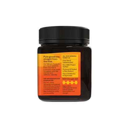 Mānuka Honey | Raw Monofloral Mānuka Honey MGO 1100+ - Wedderspoon -  250gm