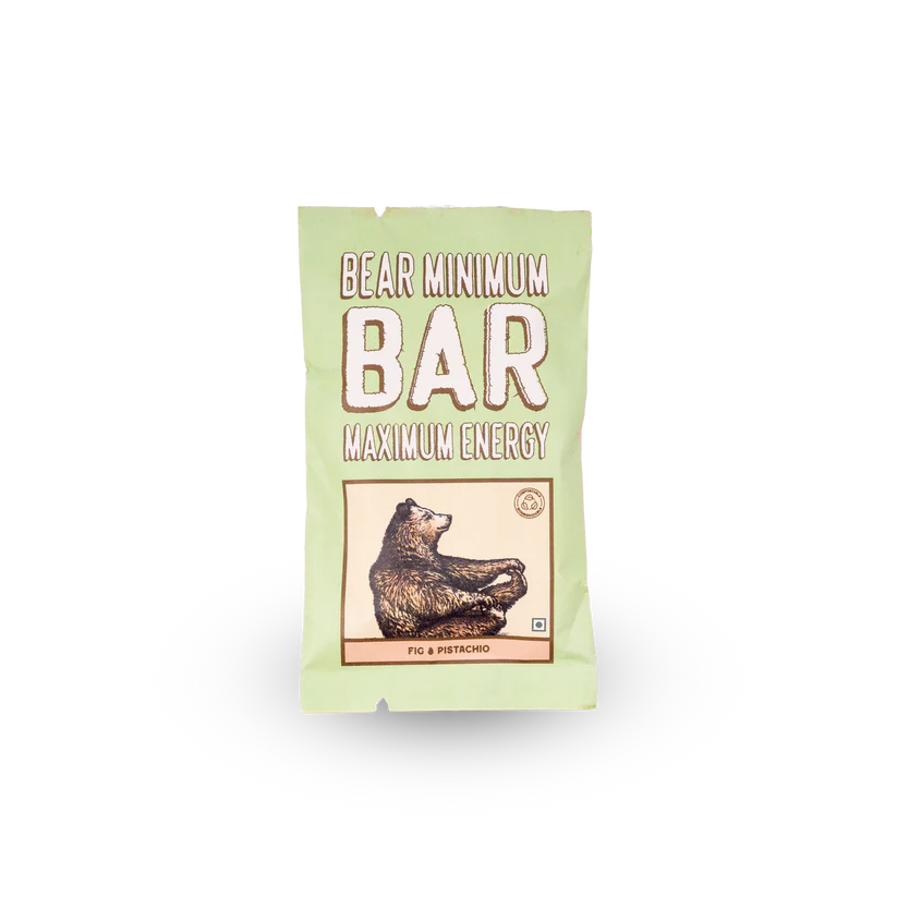 Bar | Date Energy Bars (Fig &amp; Pistachio) – No Additives &amp; No Added Preservatives – Brawny Bear – 25gm