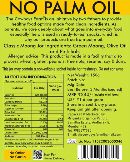 Moong Jor | Green Moong Jor (Classic) - Roasted - Gluten Free, No Msg &amp; Preservatives Free – The Cow Boys Farm - 170gm