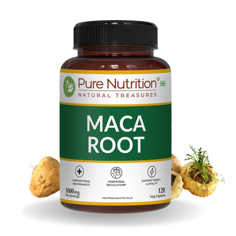 Maca Root | Supports Energy, Stamina, And Hormonal Balance – Pure Nutrition – 1000mg – 120 Veg Capsules