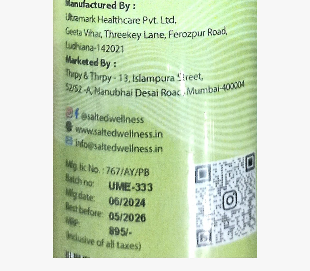 Body Mist | Magnesium Oil - Muscle Body Mist - 100% Natural - Supports Muscle Recovery - Salted Wellness - 100ml