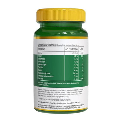 Magnesium Glycinate | (With Zinc) – Vitamin &amp; Minerals – Support Bone, Muscle &amp; Nerve Health – Pure Nutrition – (350mg) – 120 Veg Tablets