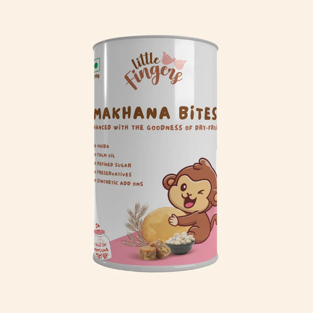 Cookies | Makhana Bites Cookies - Enhanced With Goodness Of Dry Fruit -  No Added Preservatives ,No Palm Oil, Refined Sugar –Little Fingers– 150gm