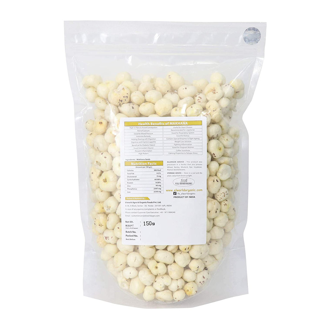 Makhana – Elworld Organic – 125gm