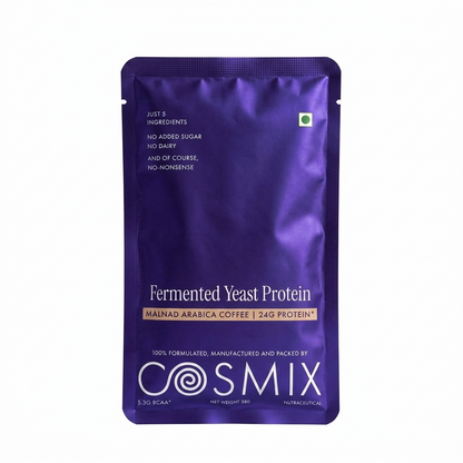 Protein Powder | Malnad Arabica Coffee (24g Protein Per Serving) - Fermented Yeast Protein – No Nonsense – No Added Sugar, No Added Sugar &amp; No Added Artificial Flavours – Cosmix – 38gm
