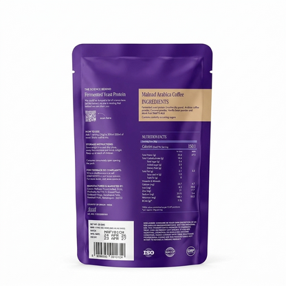 Protein Powder | Malnad Arabica Coffee (24g Protein Per Serving) - Fermented Yeast Protein – No Nonsense – No Added Sugar, No Added Sugar &amp; No Added Artificial Flavours – Cosmix – 38gm