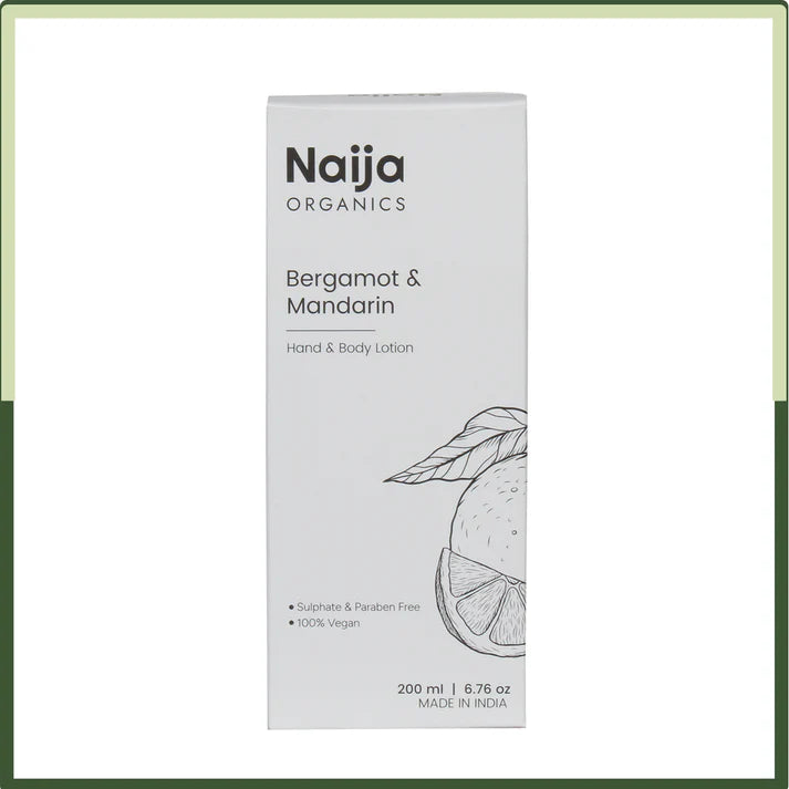 Lotion  | Bergamot &amp; Mandarin Body Lotion - 100% Vegan, Sulphate &amp; Paraben Free – Naija – 200ml