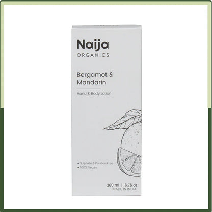 Lotion  | Bergamot &amp; Mandarin Body Lotion - 100% Vegan, Sulphate &amp; Paraben Free – Naija – 200ml