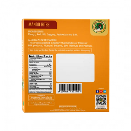 Mango Bites | Homemade - Sweet &amp;amp; Spicy - Natural - Gluten Free - Native Food Store - 100gm
