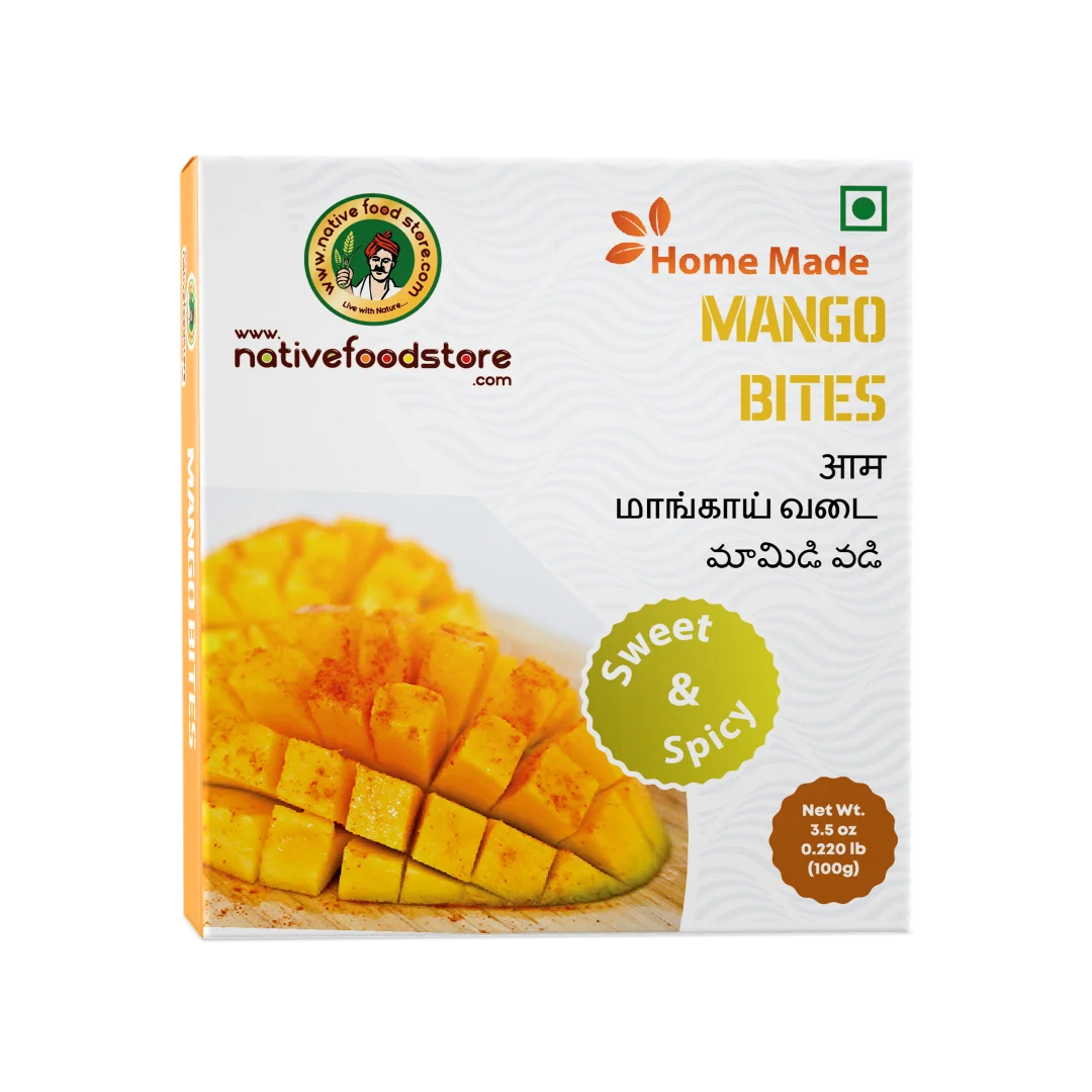 Mango Bites | Homemade - Sweet &amp;amp; Spicy - Natural - Gluten Free - Native Food Store - 100gm