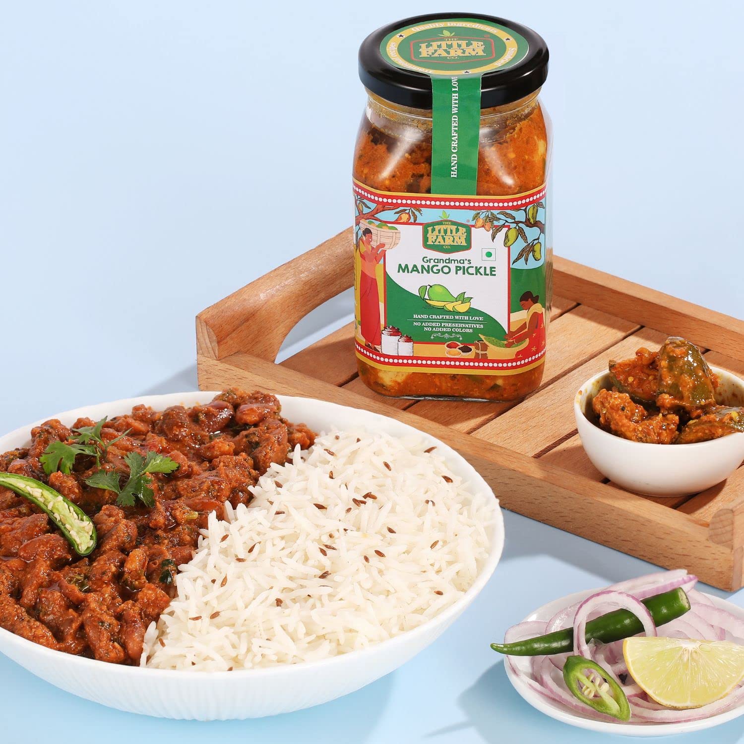 Pickle | Mango (Grandma) - Handcrafted - No Added Preservatives &amp; No Added Colours - The Little Farm - 400gm