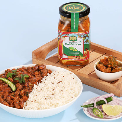 Pickle | Mango (Grandma) - Handcrafted - No Added Preservatives &amp; No Added Colours - The Little Farm - 400gm