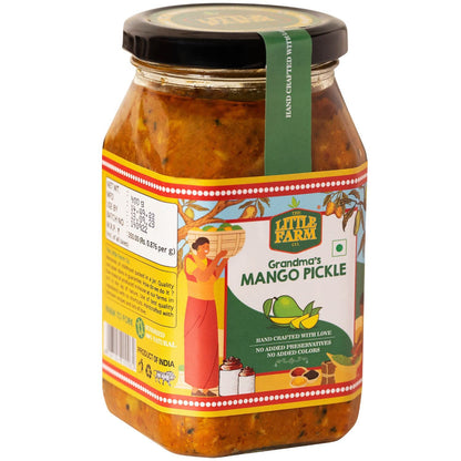 Pickle | Mango (Grandma) - Handcrafted - No Added Preservatives &amp; No Added Colours - The Little Farm - 400gm