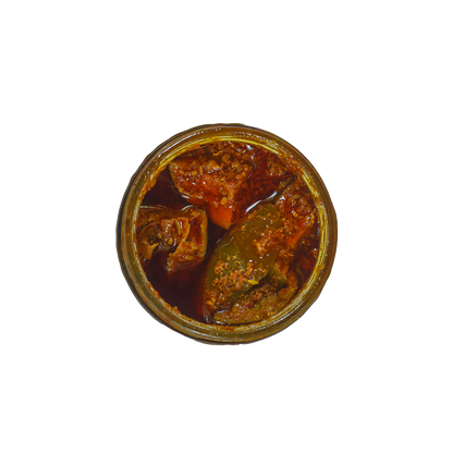 Pickle | Mango Heeng Pickle (Made With Cold Pressed Mustard Oil) - Pure Himalayan Flavor - No emulsifiers, Stabilisers, Nothing Artificial, No Flavour Enhancers, Colours &amp; No Artificial Preservatives - Mount Karol - 220gm