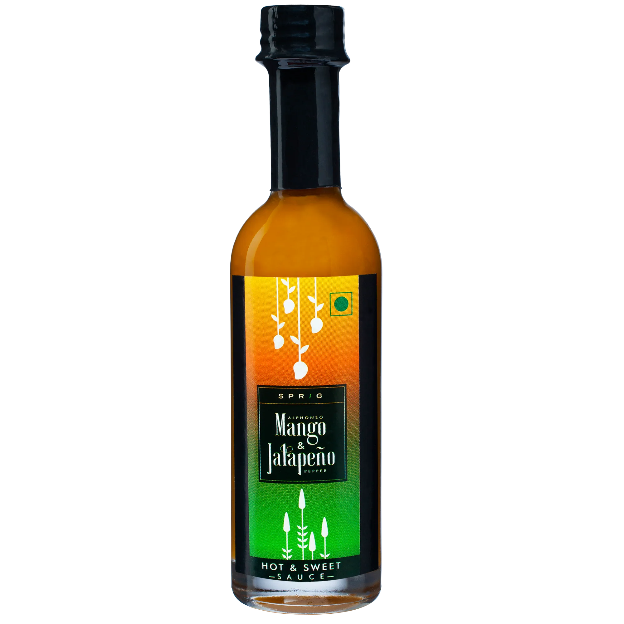 Sauce | Alphonso Mango Jalapeno Pepper - Hot And Sweet Sauce - Vegan, Gluten Free, Paleo Friendly &amp; No Synthetic Colors Or No Added Flavors - Sprig - 110gm