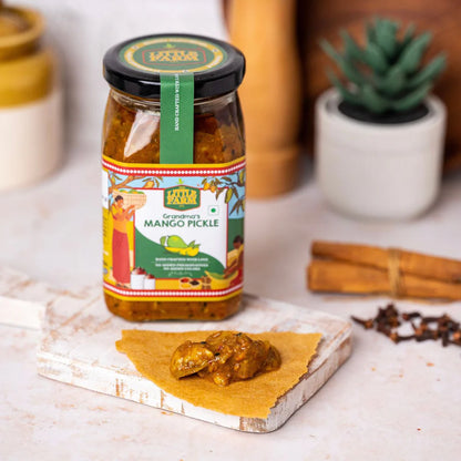 Pickle | Mango (Grandma) - Handcrafted - No Added Preservatives &amp; No Added Colours - The Little Farm - 400gm