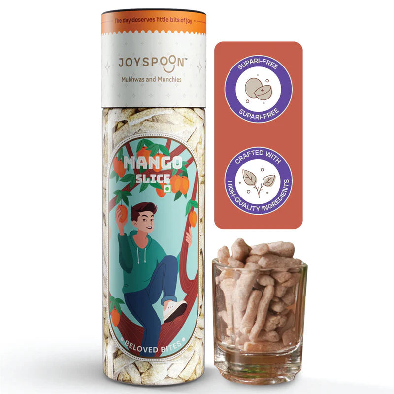 Mouth Freshener | Premium (Mango Slice) - Made With Premium And All Natural Ingredients - No Supari, No Preservatives &amp; No Artificial Flavour – Joyspoon – 100gm
