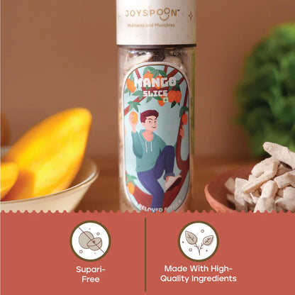 Mouth Freshener | Premium (Mango Slice) - Made With Premium And All Natural Ingredients - No Supari, No Preservatives &amp; No Artificial Flavour – Joyspoon – 100gm