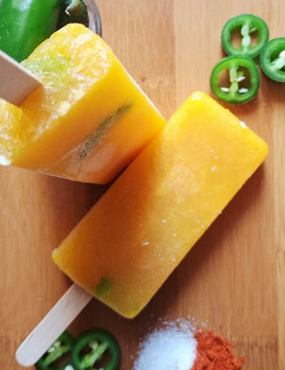 Ice Cream | Mango Picante (Sweet Mango with Spicy Chilli Jalapenos)- Popsicle Ice Cream- Fruit Ice Cream- 100% Natural Mango Orange  &amp; Watermelon - Refreshing Summer Fruit Blend- No Artificial Colors, No Synthetic Flavors - Nature&