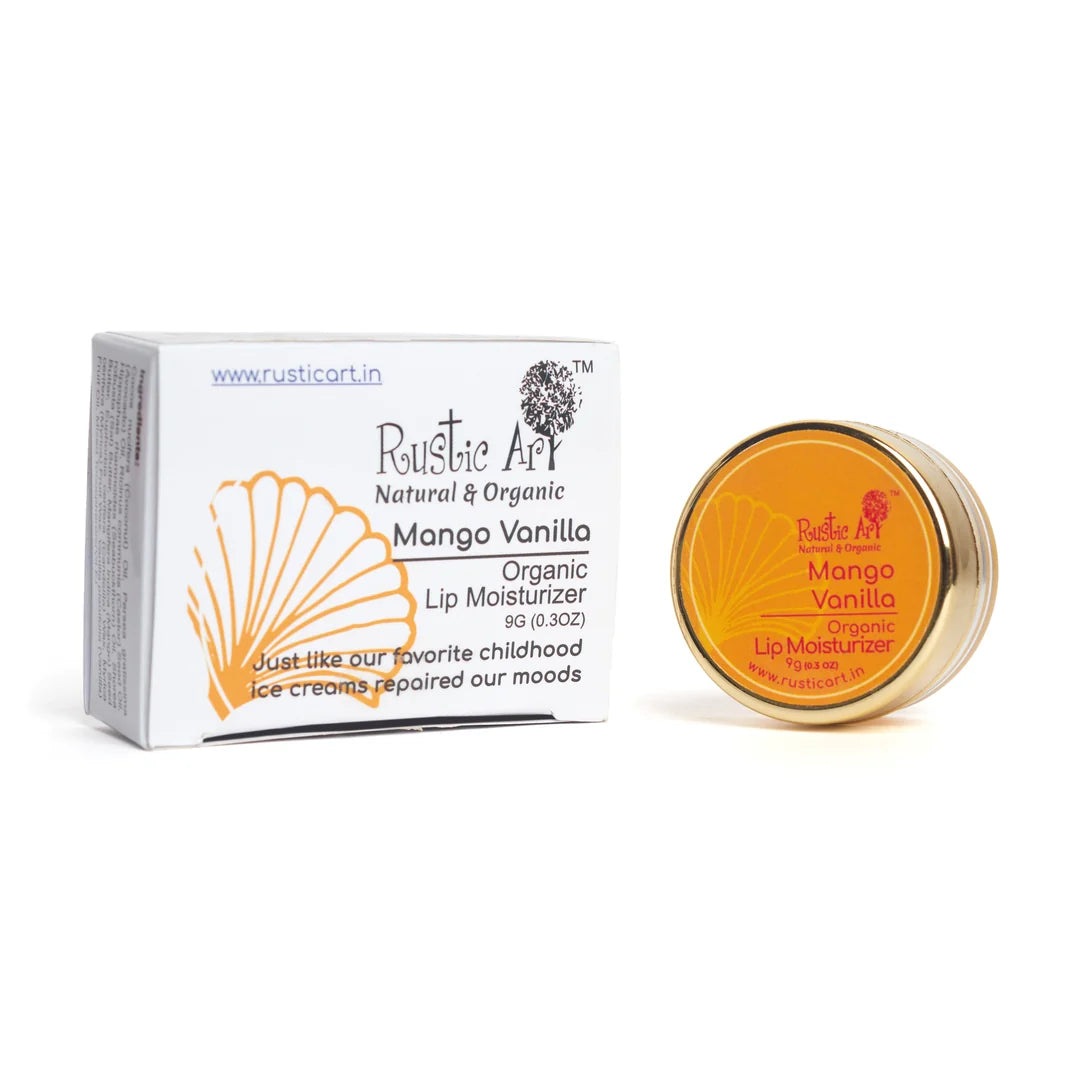 Moisturizer | Mango Vanilla Lip Moisturizer-No preservatives - Rustic Art - 9gm