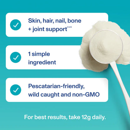 Collagen | Marine Collagen (Unflavored) 12g Collagen Peptides Per Serving - Wild Caught - For Skin, Hair, Nail + Joint Support - Gluten Free, Dairy Free &amp; Paleo Friendly - Vital Proteins - 221gm