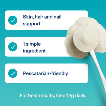 Collagen | Marine Collagen (Unflavored) 12g Collagen Peptides Per Serving - UK - Wild Caught - For Skin, Hair, Nail + Joint Support - Gluten Free, Dairy Free &amp; Paleo Friendly - Vital Proteins - 221gm
