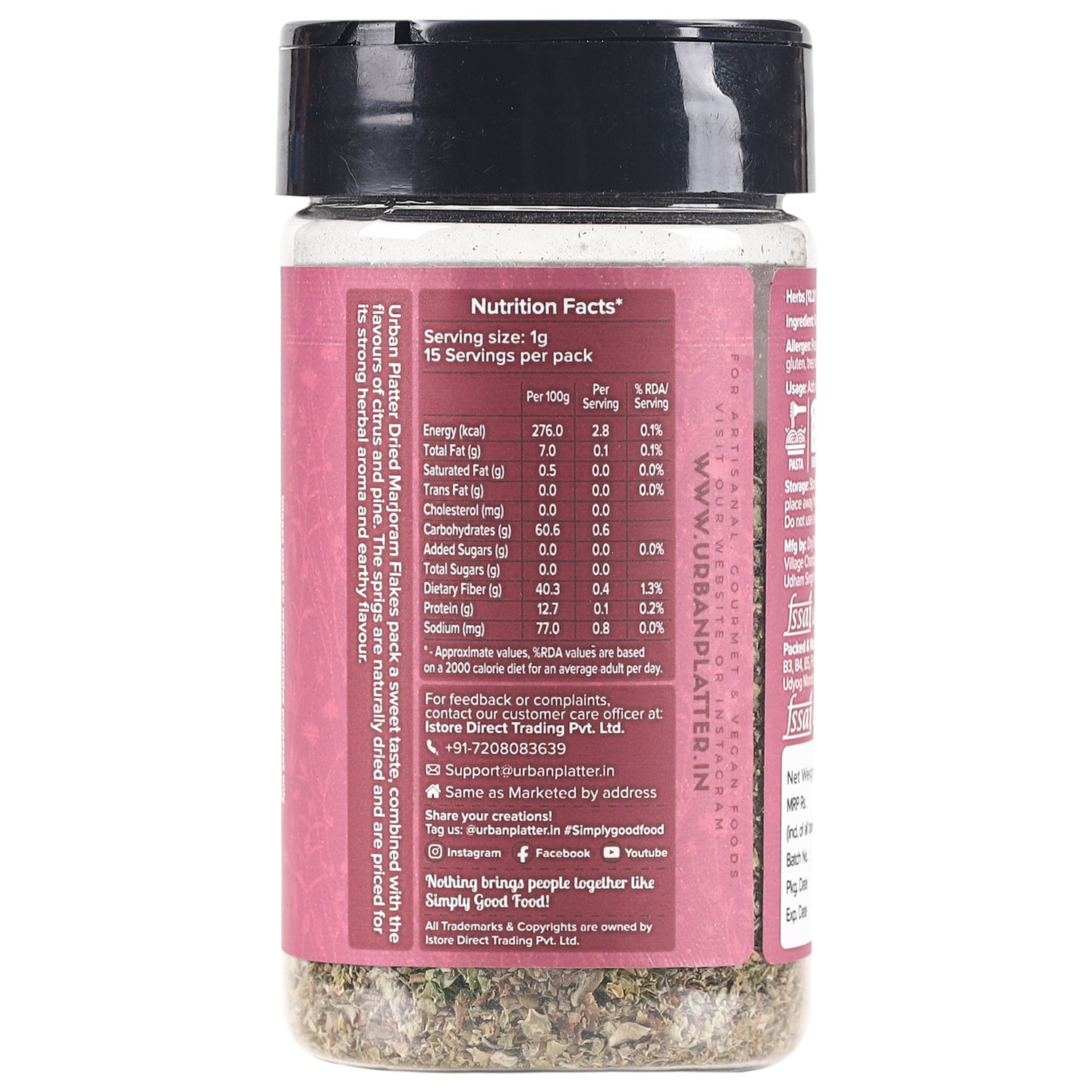 Marjoram Flakes – Urban Platter – 15gm