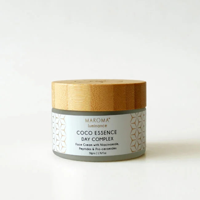 Face Cream | Coco Essence Day Complex Face Cream (with Niacinamide, Peptides &amp; Pro-Ceramides) - 100% Natural, Vegan - Cruelty Free, Palm Oil Free, No Parabens &amp; No Synthetic Fragrances - Maroma - 50gm